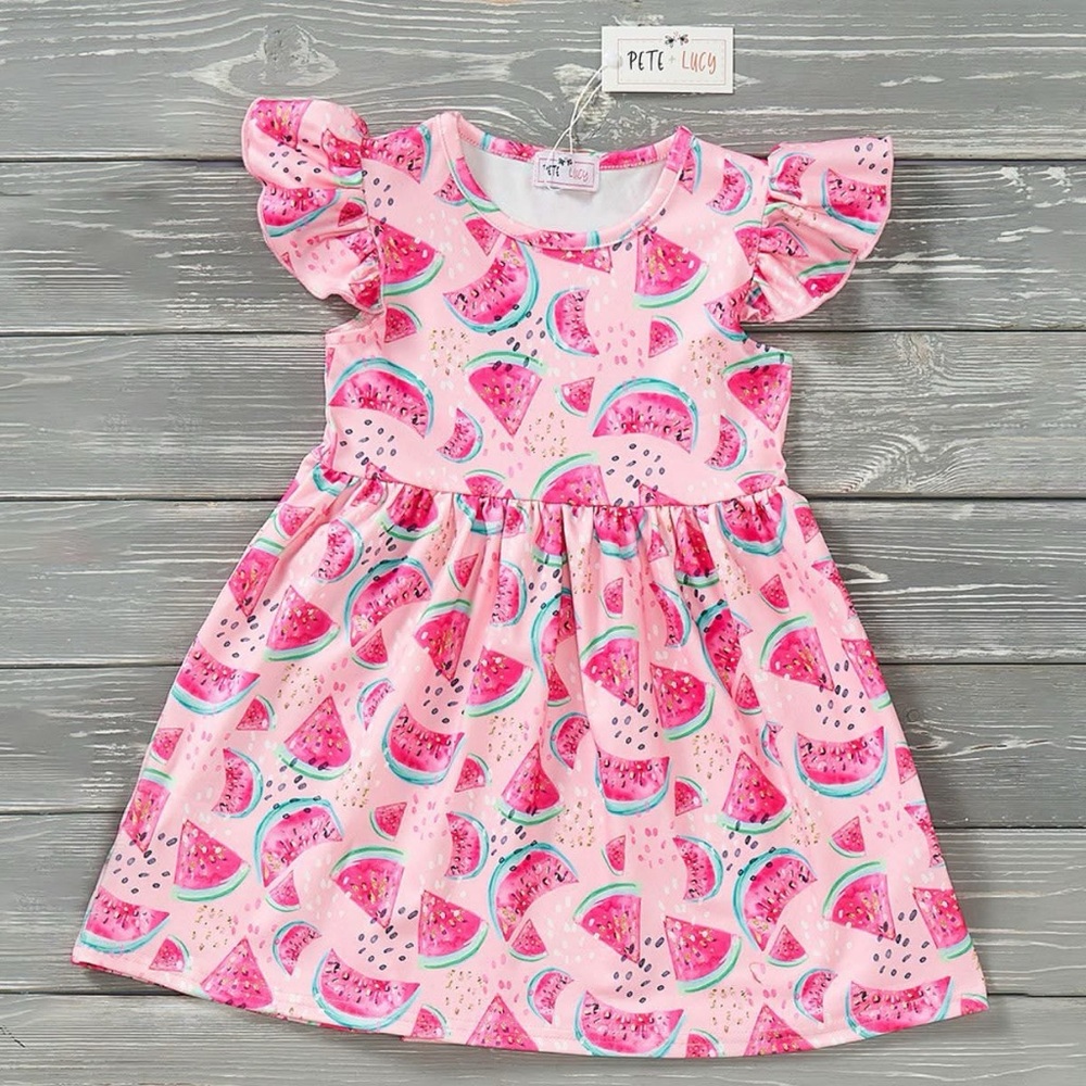 NWT Pete+Lucy Watermelon Splash Dress